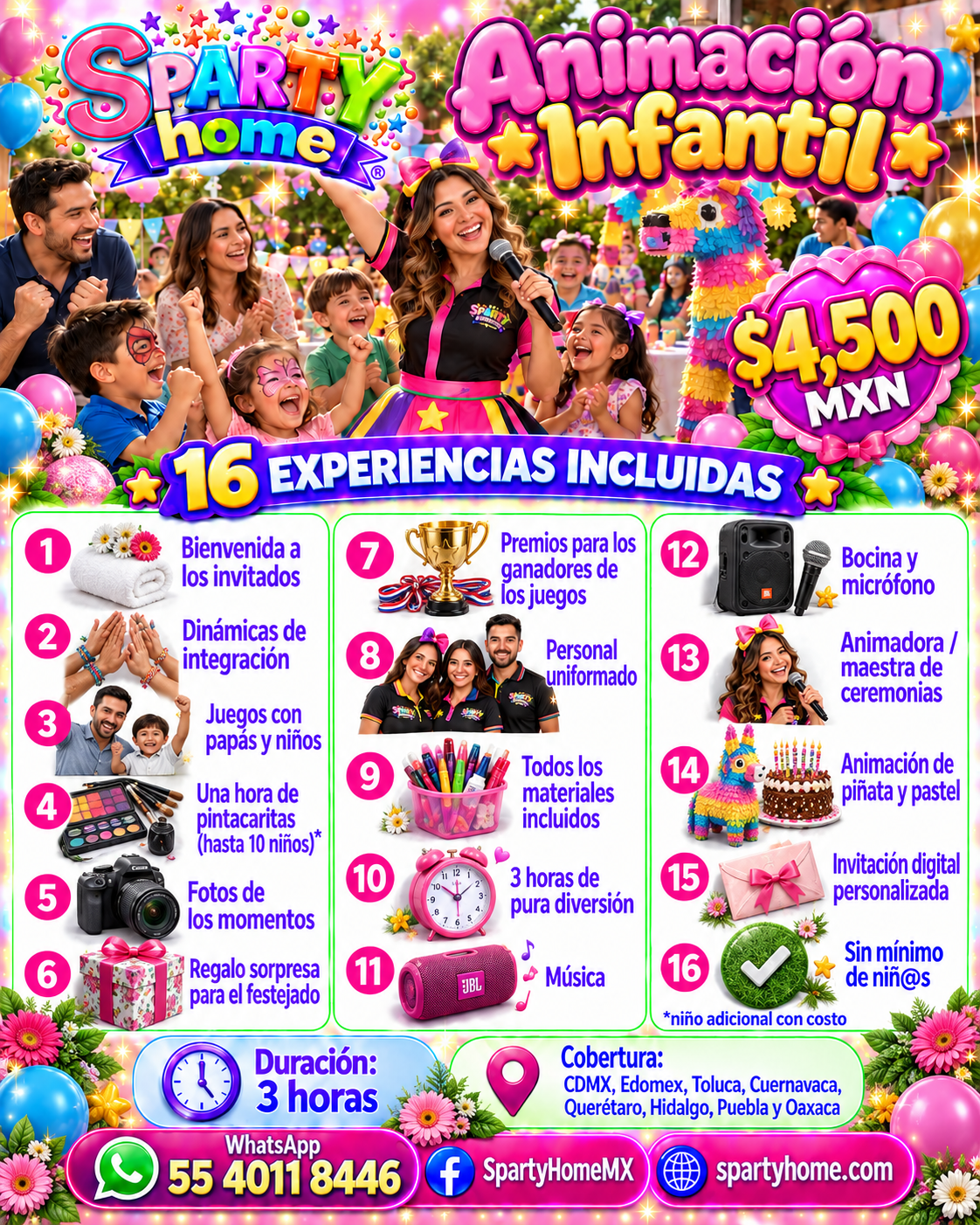 Flyer de Animación Infantil